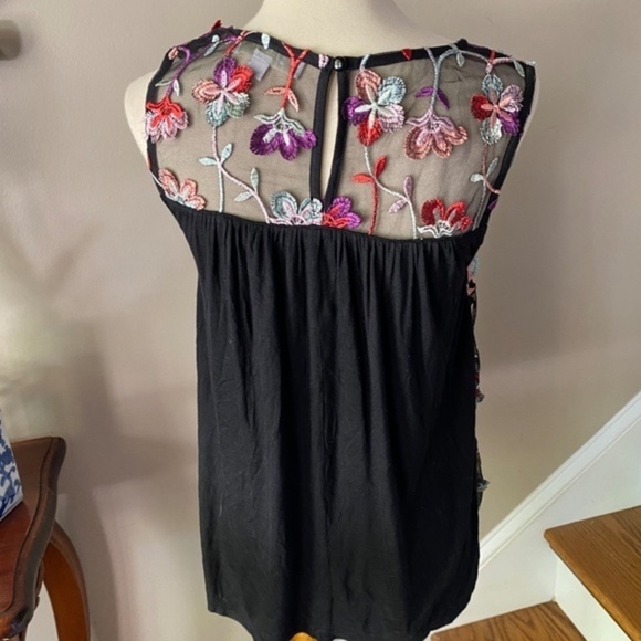 Anthropologie Eri & Ali Floral  Embroidered Tank - Picture 6 of 9